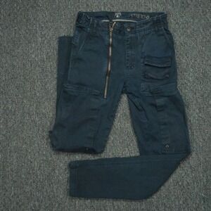 PRPS Pants Mens 28x32 Navy Blue Cargo Utility Zip Pockets Streetwear